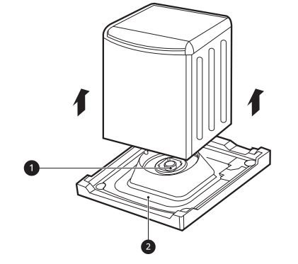 LG WT7005CW Ultra Large Capacity Top Load Washer User Manual - Lift the washer off of the foam base
