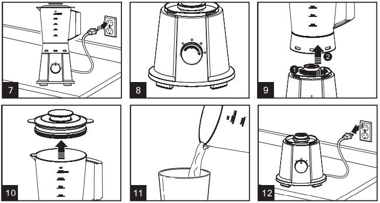 Midea MBL-35BK Table Blender Instruction Manual - How to use your table blender