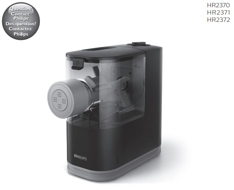 Philips HR2370 Compact Pasta and Noodle Maker User Manual a