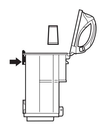 Shark NV501 Rotator User Manual - Press top dust-cup
