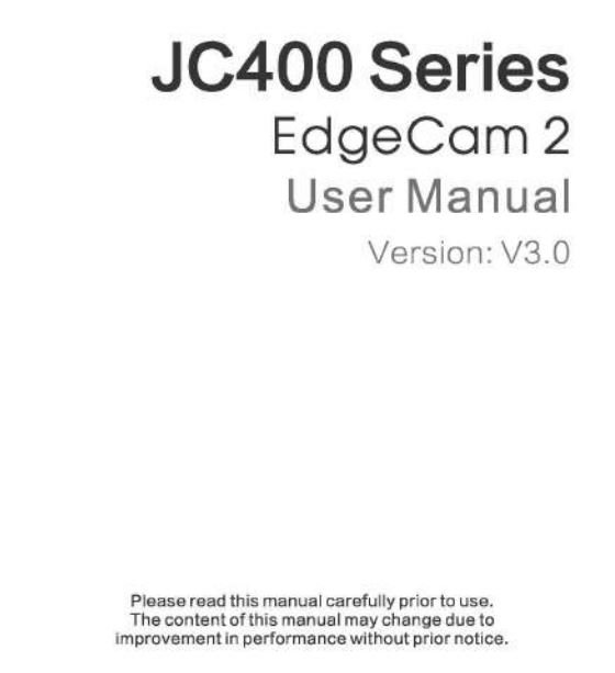 Shenzhen JC400 EdgeCam User Manual