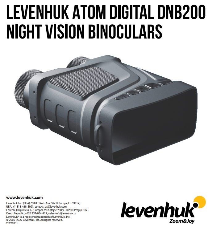 levenhuk Atom Digital DNB200 Night Vision Binoculars User Manual