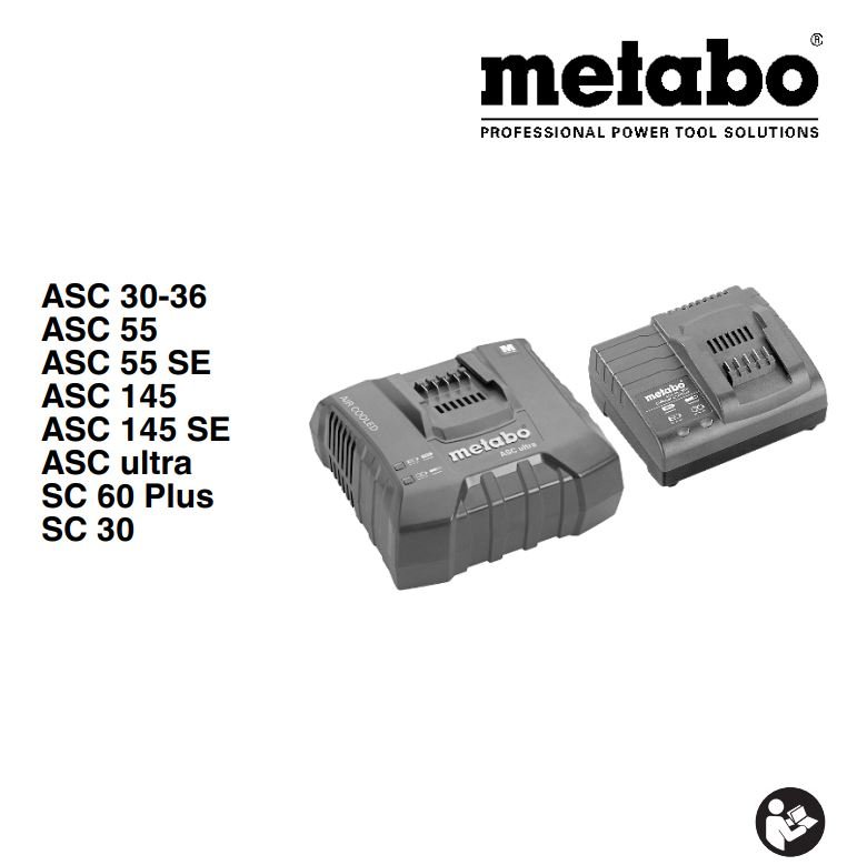 metabo ASC 55 SE ASC 55 12-36 V EU Charger Instruction Manual
