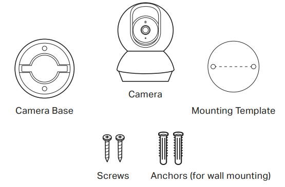 tp-link C200 Pan-Tilt Home Security Wi-Fi Camera User Guide - Mounting Kit