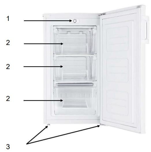 ICEKING ICE-RZ110W.E 48cm Under Counter Freezer Instruction Manual - Description of the Appliance