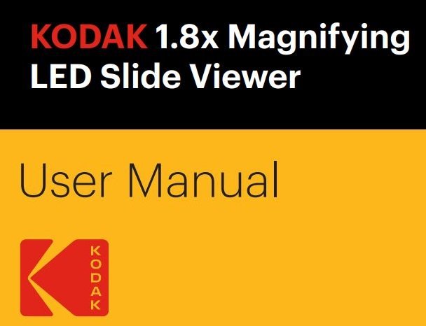KODAK 1.8x Magnifying LED Slide Viewer User Manual