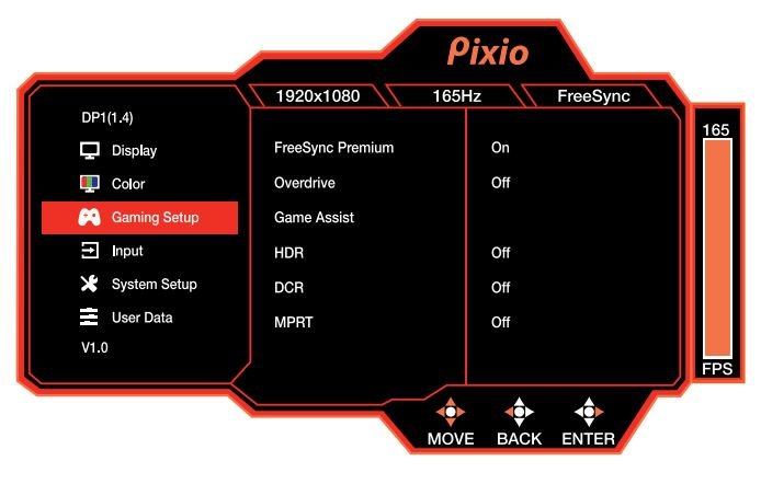 Pixio PX273 Prime 27 Inch 1080p 165Hz IPS Gaming Monitor User Manual - Gaming Setup