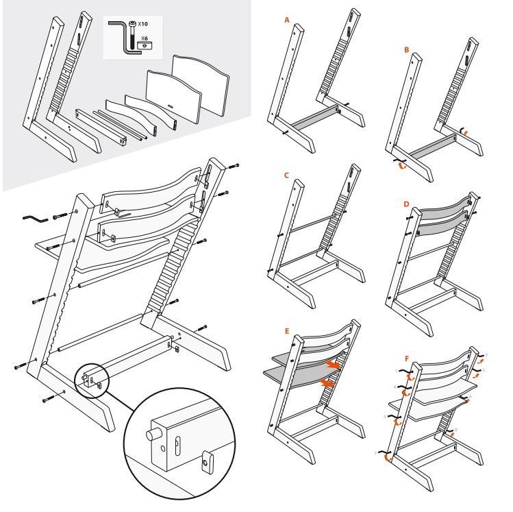 STOKKE Tripp Trapp Stoel User Guide - Tripp Trapp® Assembly Instructions