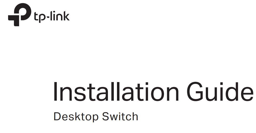 TP-link TL-SF1005D 5 Port 100Mbps Desktop Switch User Manual