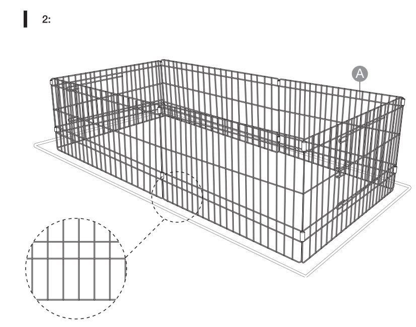 amazon basics B07KBC1QS, B07KB4NJY4 Canvas Bottom Pet Cage User Guide - Assembly 2