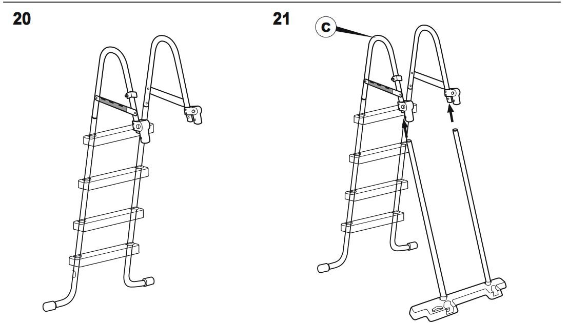 BESTWAY 58331 1.22m (48 Inch) Pool Ladder Owner's Manual - ASSEMBLY