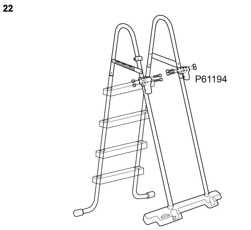 BESTWAY 58331 1.22m (48 Inch) Pool Ladder Owner's Manual - ASSEMBLY