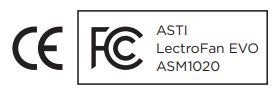 ASTI LectroFan High Fidelity White Noise Machine User Manual - CE icon