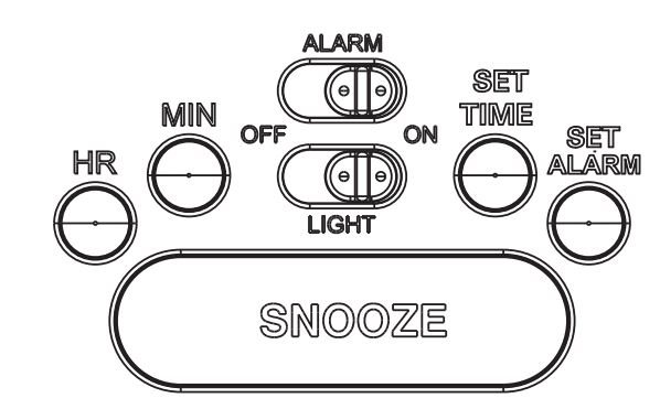 Amazon Basics Small Digital Alarm Clock with LED Display User Manual - General Controls
