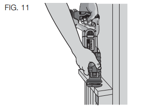 DEWALT DCS380 20V MAX Cordless Reciprocating Saw User Manual - Blade Installation and Removal (Fig. 10)