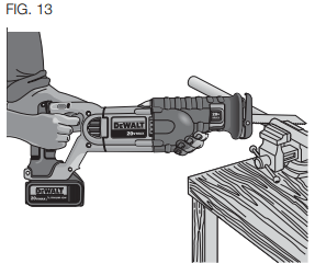 DEWALT DCS380 20V MAX Cordless Reciprocating Saw User Manual - METAL CUTTING (FIG. 13)
