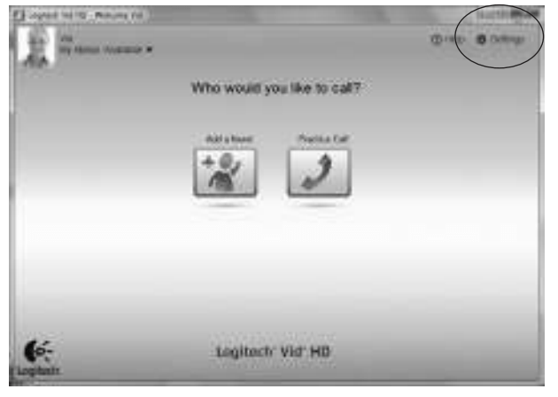 Logitech C270 HD Webcam User Manual - Accessing account settings and starting applications