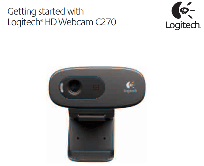 Logitech C270 HD Webcam User Manual