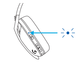 Logitech g435 wireless gaming headset User Manual – LED will flash blue as it enters pairing mode