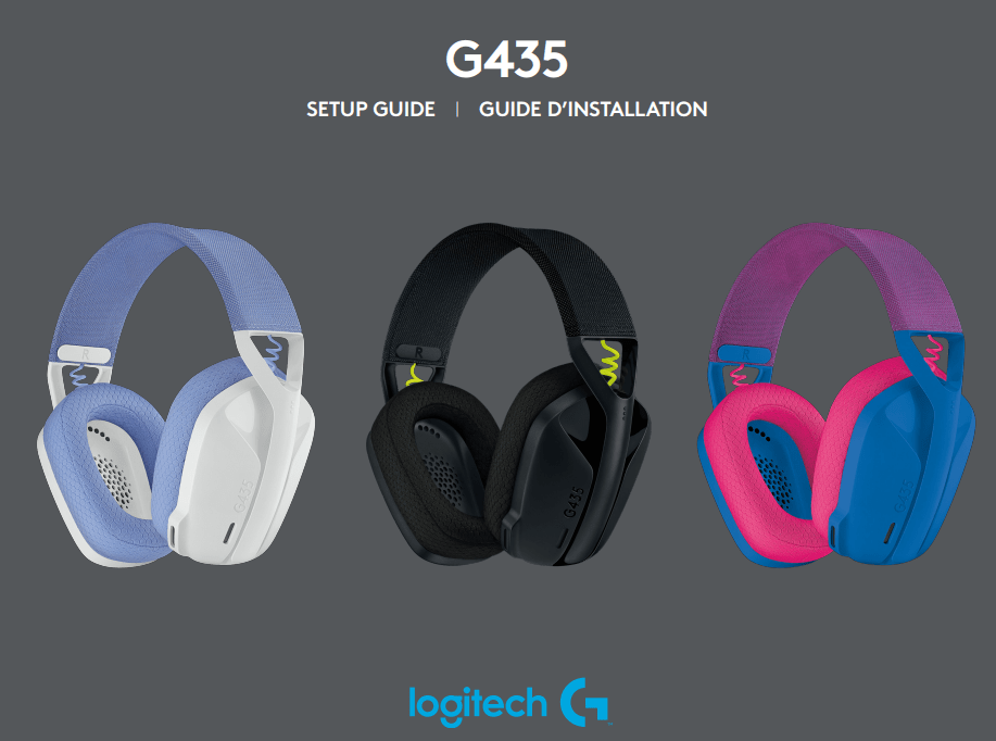 Logitech g435 wireless gaming headset User Manual