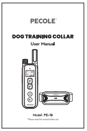 PECOLE PE-18 Dog Training Collar with Remote User Manual - User manual