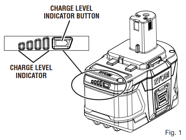 RYOBI P194 ONE+ 18V LITHIUM+ HP 9.0 Ah High Capacity Battery User Manual - CHARGING THE BATTERY PACK