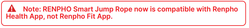 Renpho R-Q001 Smart Jump Rope User Manual - caution