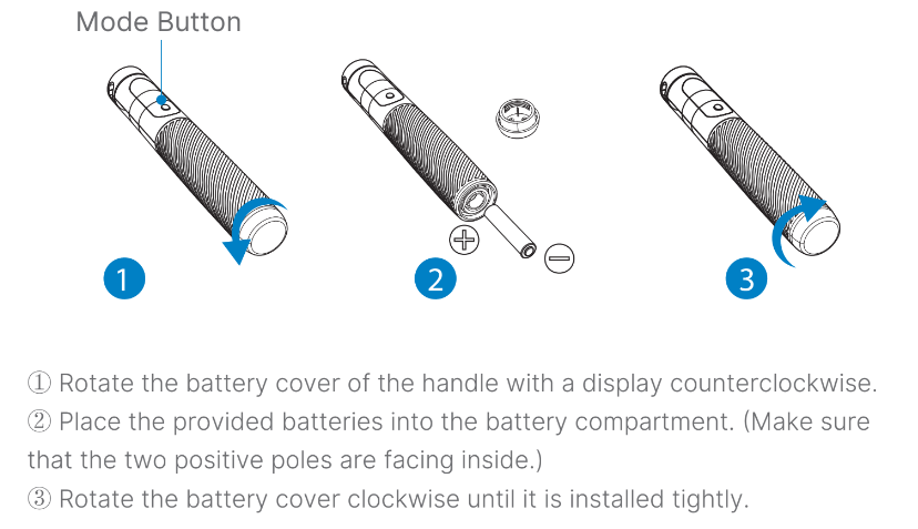 Renpho R-Q008 Smart Skipping Rope User Manual - Battery Installation (Batteries are included.)
