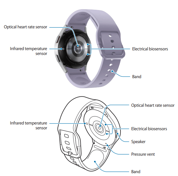 Samsung R900 Galaxy Watch 5 Bluetooth User Manual - Device picture