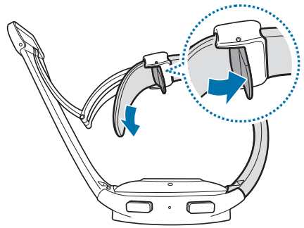 Samsung R900 Galaxy Watch 5 Bluetooth User Manual - To open the lever after inserting the band