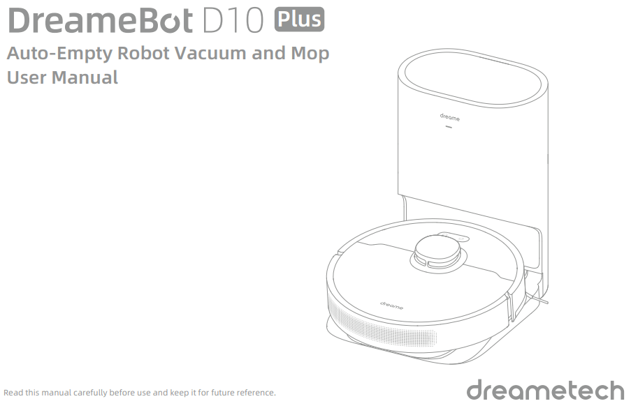 Dreametech D10 Plus Auto-Empty Robot Vacuum User Manual