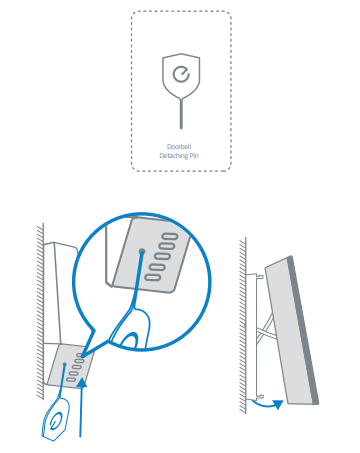 eufy Video Doorbell 2K Wired User Manual - What's required Doorbell detaching pin