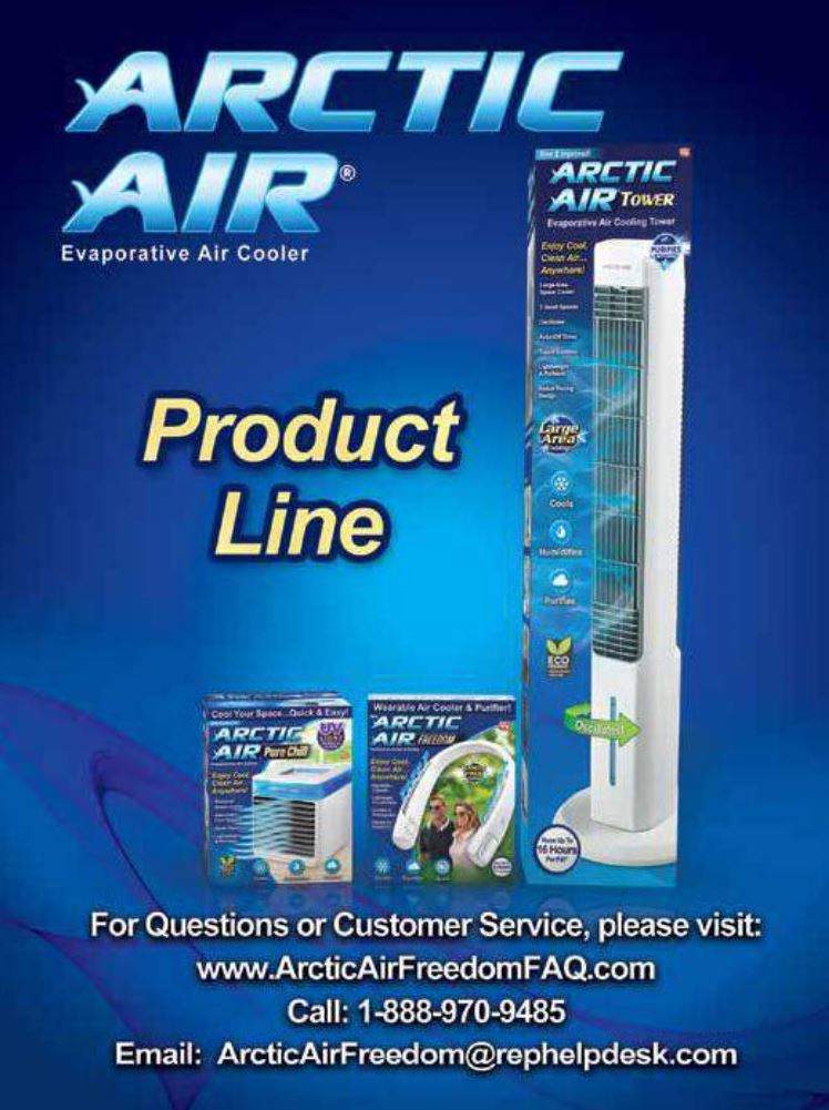 Arctic Air Freedom Personal Air Cooler - Portable 3-Speed Neck Fan User Manual - Thank You Page