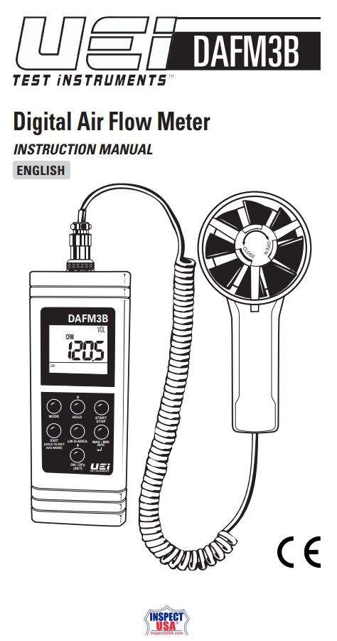 INSPECTUSA DAFM3B Digital Air Flow Meter Instruction Manual