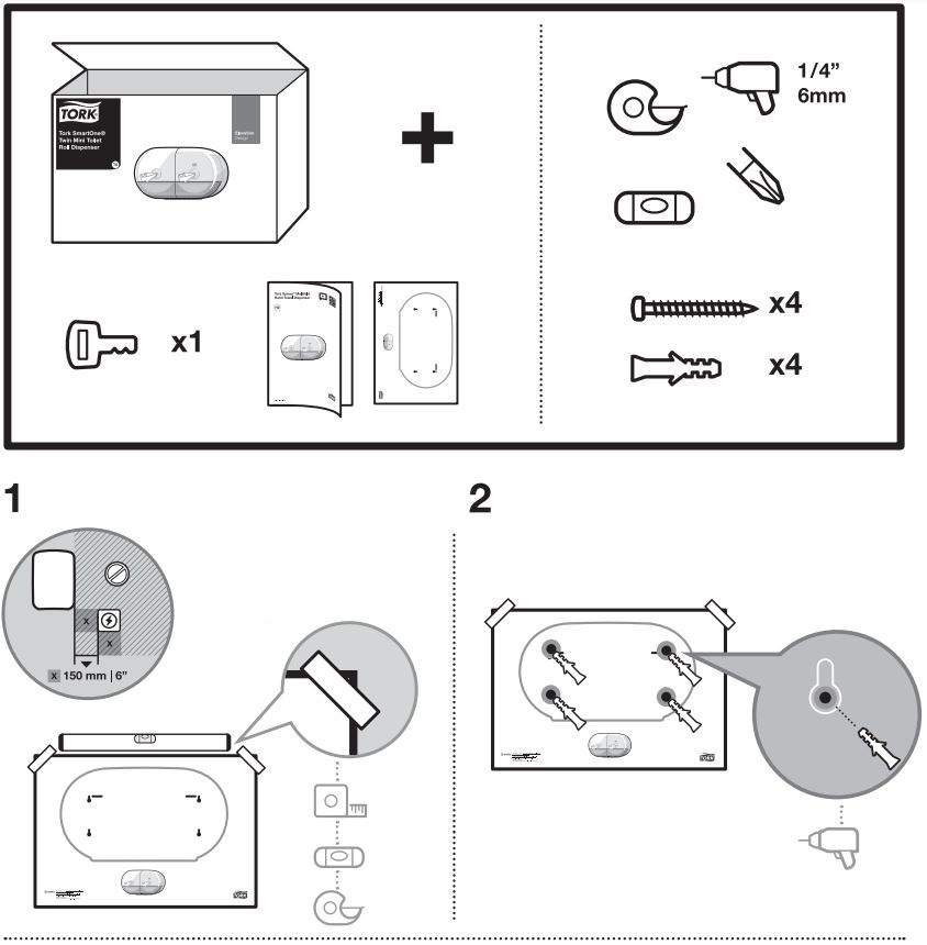 TORK T9 SmartOne Mini Twin Dispenser User Manual - How to use