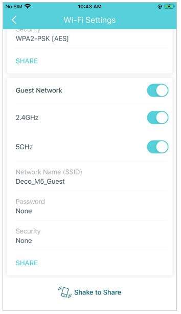 Tp-link Deco M5 Wi-Fi System User Manual - Enable guest network