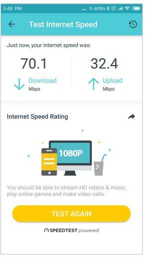 Tp-link Deco M5 Wi-Fi System User Manual - Get speed test report