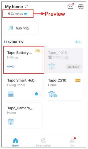 Tp-link Tapo C420S1 Wire-Free Security Camera User Manual - This page lists all your cameras you've added and you can view them directly and manage them easily