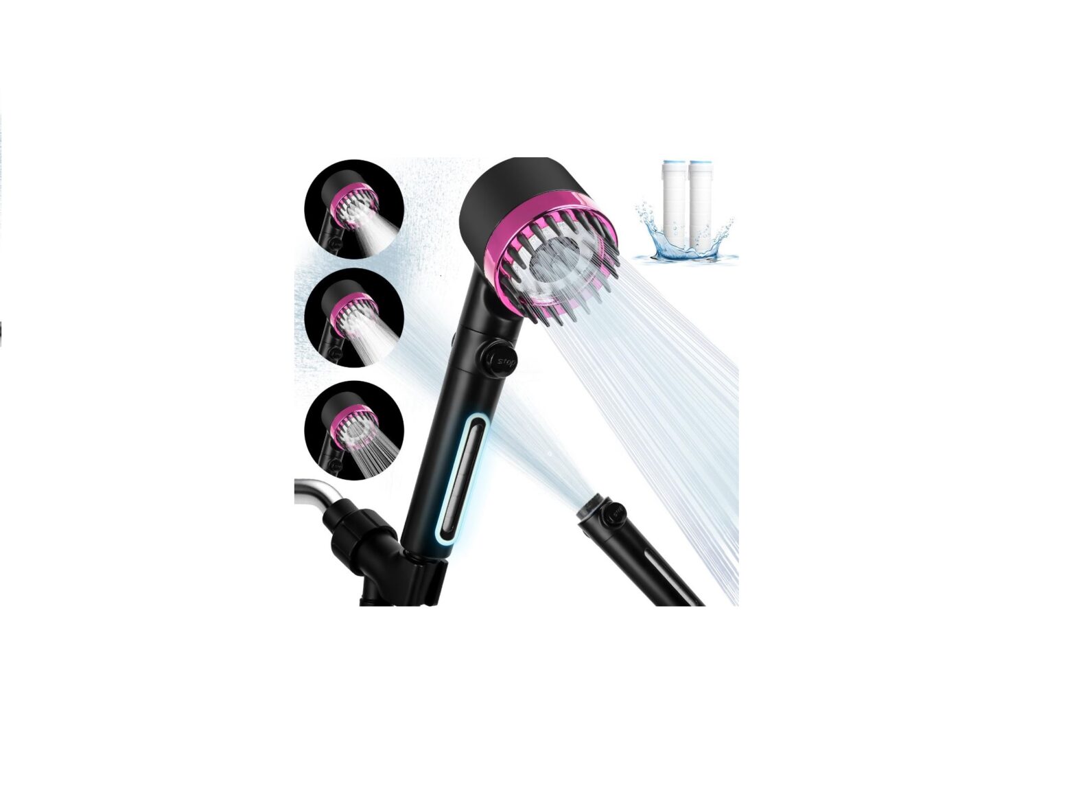 Luxsego FSH-AM001 High Pressure Shower Heads with Scalp Massager Shampoo Brush User Manual - Featured image